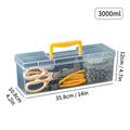 Axyaa Multifunctional Transparent Tool Storage Case with Handle and Large Capacity