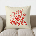 Axyaa Santa Claus Plaid Holly Pillow Cover - Sofa Bedroom Car Cushion Cover