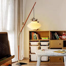 Axyaa Pine Bell Floor Lamp Retro Style for Living Room and Bedroom