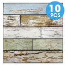 Axyaa 10Pcs Pastoral Style Wood Peel and Stick Wall Panels