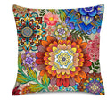 Axyaa Floral Mandala Pattern Pillow Cover for Sofa, Bedroom, Car