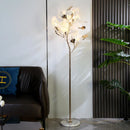 Nordic Sofa Modern Tall Floor Lamp Ginkgo Leaf Standing LED Home Decor Axyaa