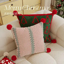 Axyaa Red Christmas Sofa Cushion - Limited Edition Festive Living Room Decor