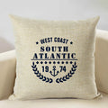Axyaa Marine Cotton Fish Cushion Cover 45x45CM Square Home Decor Pillow Case