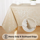 Axyaa Waterproof Vinyl Tablecloth 60x84 Inch for Kitchen Dining Room
