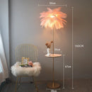 Nordic Feather Floor Lamp by Axyaa: LED Light Fixture for Living Room, Bedroom, Office