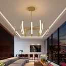 Axyaa Modern Adjustable Led Ceiling Chandelier in Gold/Black/White