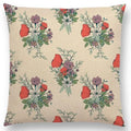 Axyaa Botanical Floral & Butterfly Cushion Cover - Home Decor Sofa Pillow Case