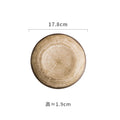 Axyaa Ceramic Shallow Plates Set for Molecular Cuisine Display and Steak - Retro Kiln Style