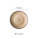 Axyaa Ceramic Shallow Plates Set for Molecular Cuisine Display and Steak - Retro Kiln Style