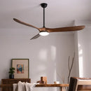 Axyaa Industrial Vintage Ceiling Fan with Remote Control - Retro Wood Blower