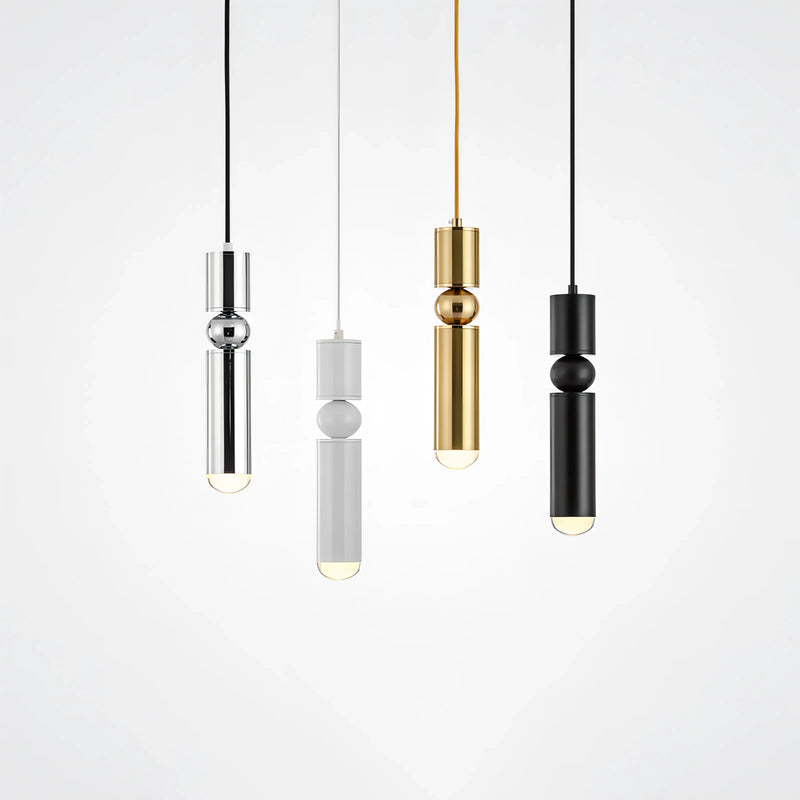 Axyaa Modern Nordic Villa GU10 Pendant Lights Gold Chrome Black Metal Lustre Fixtures