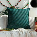 Axyaa Red & Green Decorative Cushion Cover for Living Room Sofa: Zipper Throw Pillow Case