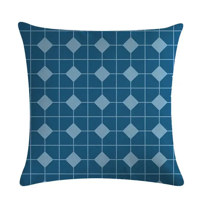 Axyaa Geometric Abstract Linen Pillowcase for Home Decor