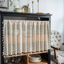 Axya Lace Half Curtain for Kitchen Sink Cupboard Dustproof Window Curtains