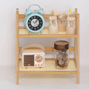Axyaa 2-Tier Rattan Desktop Organizer Stand Shelf - Office & Stationary Storage Rack