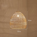 Natural Bamboo Wicker Chandelier Lampshade by Axyaa