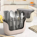 Axyaa Kitchen Drain Storage Basket: Large Capacity Multi-Function Dinnerware Organizer