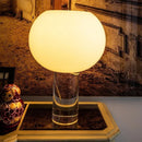 Axyaa White Mushroom Glass LED Desk Lamp for Modern Minimalist Home Decor