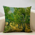 Axyaa Sunflower Oil Printed Cushion Cover - Van Gogh Inspired Decor Pillow Case
