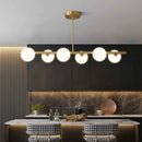 Axyaa Glass Ball Gold LED Pendant Light for Modern Kitchen Dining Room
