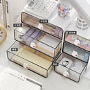 Axyaa Bunny Storage Box: Transparent Desk Organizer for Students & Office, Large Capacity