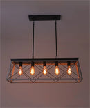 Axyaa Industrial Cage Chandelier - Vintage Island Lamp for Restaurant & Bar