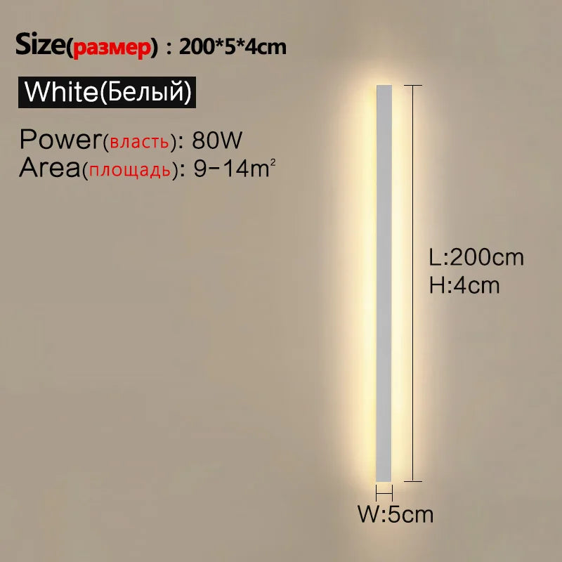 Axyaa Waterproof Outdoor Wall Light Garden LED Modern Nordic Living Room TV Background IP65 Wall Washer