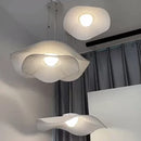 Axyaa Nordic Fabric Cream LED Chandelier Wabi Sabi Style Loft Pendant Lights