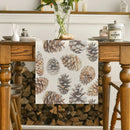 Axyaa Pine Cones Table Runner for Kitchen & Holiday Dining