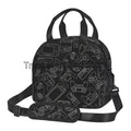 Compact Colorful Joystick Game Lunch Bag by Axyaa - Shoulder Strap, Reusable Lunch Box for School & Work