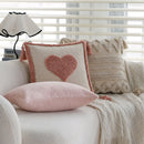 Axyaa Love Tassel Cushion Cover 45x45 Cotton Throw Pillow Home Decor