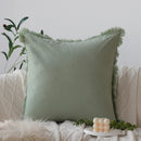 Axyaa Green Floral Throw Pillow Cover - 45X45 Square Cushion for Home Decor