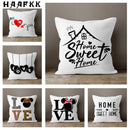 Axyaa LOVE Print Cushion Cover for Home Decor