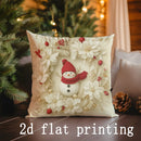 Axyaa Christmas Digital Print Pillow Cover - Cozy Home Decor for Sofa, Bedroom, Car