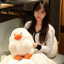 Axyaa Dudu Duck Warm Hand Pillow Insert Dual-Use Cushion Quilt for Office and Sleep