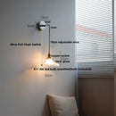 Axyaa Walnut Ash LED Wall Sconce, Adjustable Japanese Style Stair Light Fixtures