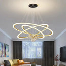 Axyaa LED Circle Ring Ceiling Chandelier for Dining Living Room Pendant Lighting