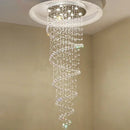 Axyaa LED Spiral Crystal Chandelier for Modern Living Room & Hotel Hall