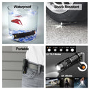 Axya Mini LED Flashlight - Portable Pocket Emergency Torch, Zoomable Small 14500/18650