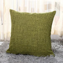 Solid Color Faux Linen Throw Pillow Cover by Axyaa - Modern Home Decor Square Pillow Case