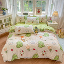 Axyaa Floral Printed Cotton Duvet Cover - Luxury Bedding with Zipper Closure