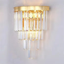 Axyaa Multilayer Crystal Chandelier Modern Luxury Glass Hanging Lamp