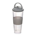 Axyaa Double-Layer Plastic Cup with Straw | Large Capacity | Leak-Proof | Student Friendly