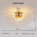 Axyaa Nordic Dandelion Crystal Ceiling Light for Romantic Home Décor