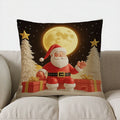 Axyaa Snowman Moon Deer Christmas Pillow Cover