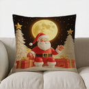 Axyaa Snowman Moon Deer Christmas Pillow Cover