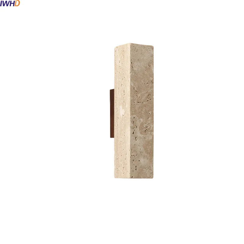 Axyaa Wabi Sabi LED Wall Lamp Yellow Travertine Stone Kitchen Bathroom Stair Light