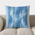 Axyaa Blue Abstract Streak Pattern Throw Pillow Cover