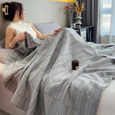Axyaa 100% Cotton Muslin Throw Blanket - Lightweight Breathable Boho Throws